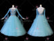 Blue simple ballroom champion costumes custom made Standard dancing dresses outlet BD-SG3456