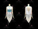 Blue And White discount rhythm dance dresses formal swing performance costumes satin LD-SG2437