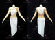 White discount rhythm dance dresses tailored rumba practice costumes feather LD-SG2428
