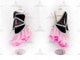 Black And Pink elegant rumba dancing clothing hand-tailored rhythm dance competition skirts crystal LD-SG2015