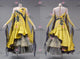 Black And Yellow fashion prom performance gowns big size ballroom dance dresses velvet BD-SG4300