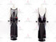 Black elegant rumba dancing clothing professional latin dance competition costumes flower LD-SG2016