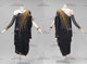 Black cheap rumba dancing costumes custom made swing champion gowns fringe LD-SG2299