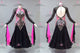 Black newest prom performance gowns bespoke ballroom performance gowns chiffon BD-SG4390