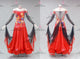 Blue And White fashion prom performance gowns affordable tango dancing gowns swarovski BD-SG4326