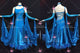 Blue new collection waltz dance competition dresses spandex ballroom competition gowns flower BD-SG4620