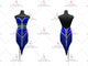 Black And Blue hot sale rhythm dance dresses new collection salsa champion clothing satin LD-SG2377