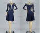 Blue customized rumba dancing costumes womens rumba dancing gowns chiffon LD-SG2146