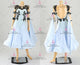 Blue sexy Smooth dancing costumes ruffles prom dance team gowns crystal BD-SG4086