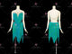 Green custom rumba dancing clothing new style rumba dance team gowns applique LD-SG2049