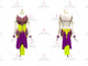 Green And Purple inexpensive rumba dancing clothing customized salsa stage skirts satin LD-SG1932