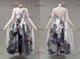 Black And White long waltz dance gowns custom waltz competition dresses chiffon BD-SG4247