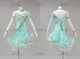 Blue tailor made rumba dancing costumes classic latin practice skirts rhinestones LD-SG2227