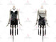 Black inexpensive rumba dancing clothing tailored rhythm practice skirts feather LD-SG1951