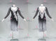 Black And White tailor made rumba dancing costumes modern rumba dance team gowns sequin LD-SG2253