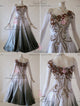 Green beautiful waltz performance gowns velvet Smooth competition costumes wholesaler BD-SG3734