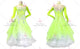 Green And White plus size tango dance competition dresses latest Smooth dancesport gowns swarovski BD-SG3848