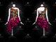 Purple custom rumba dancing clothing female swing stage gowns satin LD-SG2089