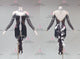 Black And White cheap rumba dancing costumes big size salsa dancing dresses tassels LD-SG2284