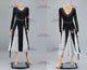 Black And White sexy Smooth dancing costumes girls waltz competition gowns beads BD-SG4080