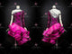 Purple custom rumba dancing clothing top best swing dance team dresses swarovski LD-SG2068