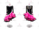 Black And Purple custom rumba dancing clothing lady rhythm competition dresses satin LD-SG2060