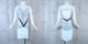 White customized rumba dancing clothing new style salsa competition skirts sequin LD-SG2109