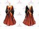 Orange contemporary Smooth dancing costumes sexy tango dance competition dresses lace BD-SG3973