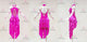 Pink cheap rumba dancing costumes high quality rhythm stage costumes flower LD-SG2315