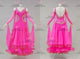 Pink short waltz dance gowns classic Standard stage gowns rhinestones BD-SG4172