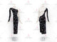 Black And White custom rumba dancing clothing simple salsa practice skirts chiffon LD-SG2033