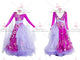 Purple simple ballroom champion costumes simple tango practice gowns provider BD-SG3433