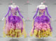 Purple short waltz dance gowns custom made tango stage gowns rhinestones BD-SG4184