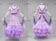 Purple fashion prom performance gowns customized Smooth dancesport gowns swarovski BD-SG4314