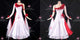 Red And White new collection homecoming dance team gowns long tango stage dresses flower BD-SG4572