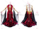 Red retail ballroom champion costumes sequin prom practice dresses producer BD-SG3400