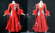 Red inexpensive waltz dance competition dresses classic ballroom performance costumes applique BD-SG4636