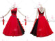Red retail ballroom champion costumes fringe ballroom dancesport costumes wholesaler BD-SG3431