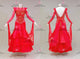 Red short waltz dance gowns modern tango dance gowns flower BD-SG4198