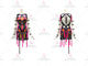 Black And Pink inexpensive rumba dancing clothing high quality latin dance team costumes applique LD-SG1949