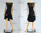 Black custom made rumba dancing costumes sparkly swing practice dresses beads LD-SG2194