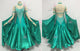 Green luxurious prom dancing dresses professional tango dance gowns producer BD-SG3576