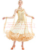 Luxury Golden Sleeveless Ballroom Competition Tango Foxtrot Waltz Dress SD-BD69
