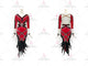 Black And Red inexpensive rumba dancing clothing lady rhythm practice gowns velvet LD-SG1938
