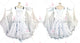 White big size tango dance competition dresses tailored waltz dancing dresses applique BD-SG3938