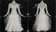 White new style homecoming dance team gowns dazzling prom dancesport gowns applique BD-SG4553