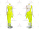 Yellow elegant rumba dancing clothing tailor made salsa performance skirts velvet LD-SG1995