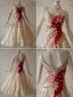 Yellow beautiful waltz performance gowns womens ballroom dance competition gowns producer BD-SG3751