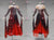 Black And Red fashion prom performance gowns spandex tango dance gowns flower BD-SG4353