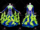Blue And Green simple ballroom champion costumes unique Standard dancesport dresses provider BD-SG3465
